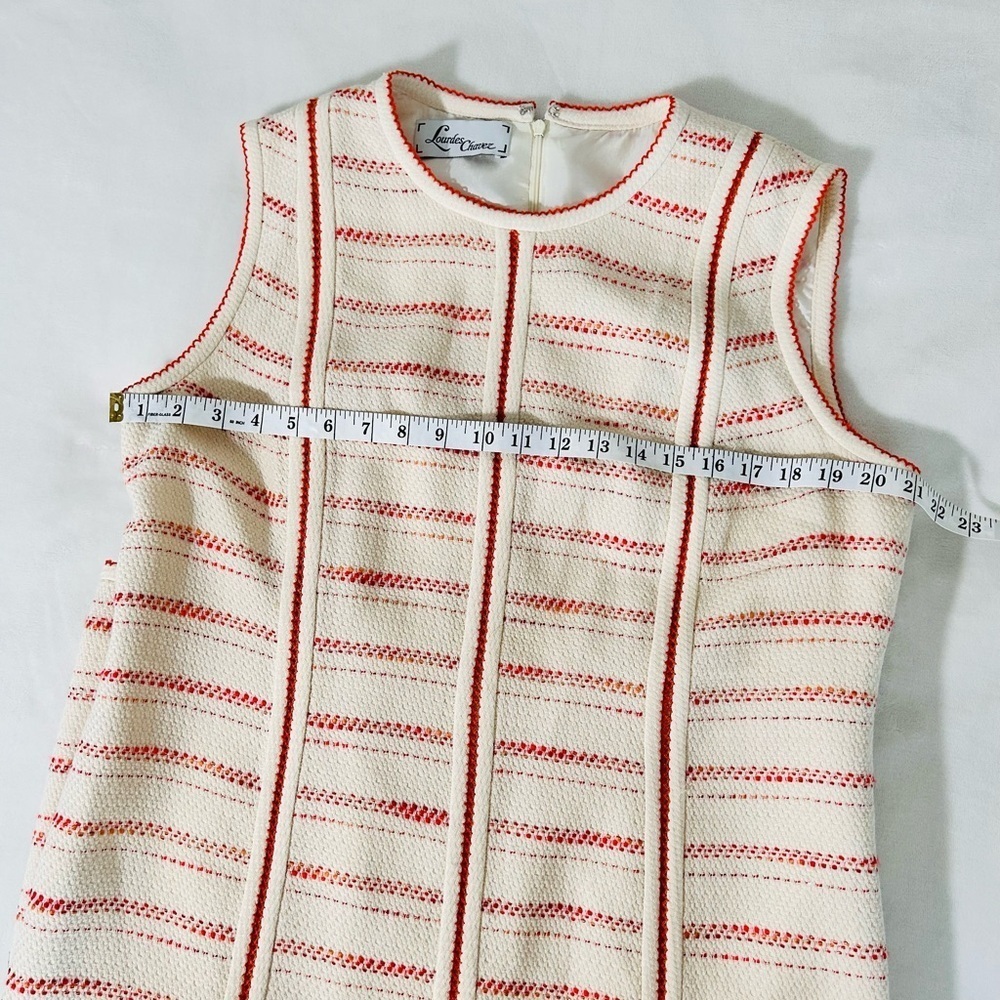 Lourdes Chávez dress and tunic size 12 beige color with orange stripes - Picture 12 of 16